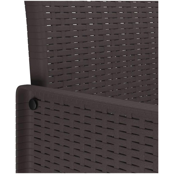 Trädgårdsdining-set 17 pcs Brun Konstrotting vidaXL Large – bild 7