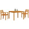 Trädgårdsdining Set 3 pcs Brun vidaXL 110 x 110 x 75 cm – miniatyr 3