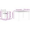 Trädgårdsdining Set 3 pcs Brun vidaXL 110 x 110 x 75 cm – miniatyr 10