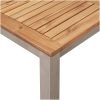 Trädgårdsdining Set 5 pcs Massivt akaciaträ & rostfritt stål vidaXL 150 x 90 x 75 cm – miniatyr 9