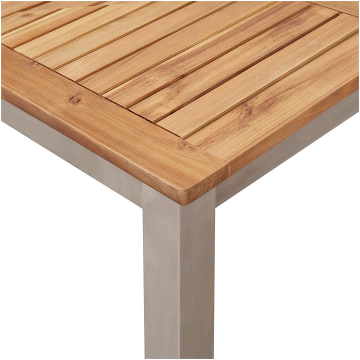 Trädgårdsdining Set 5 pcs Massivt akaciaträ & rostfritt stål vidaXL 150 x 90 x 75 cm – bild 9
