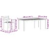 Trädgårdsdining-set 7 pcs Naturlig vidaXL 200 x 100 x 74 cm – miniatyr 12