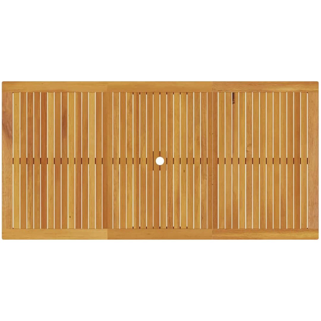 Trädgårdsdining-set 7 pcs Naturlig vidaXL 200 x 100 x 74 cm – bild 10