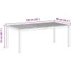 Trädgårdsdining set 9 pcs Beige Metallram vidaXL 200 x 100 x 74 cm – miniatyr 11