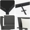 Trädgårdsdining set 9 pcs Svart PE Rattan vidaXL 200 x 80 x 73 cm – miniatyr 7