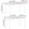 Trädgårdsdining set 9 pcs Svart vidaXL Large – miniatyr 11