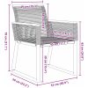 Trädgårdsdining set 9 pcs Svart vidaXL Large – miniatyr 12