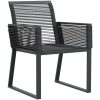 Trädgårdsdining set 9 pcs Svart vidaXL Large – miniatyr 6