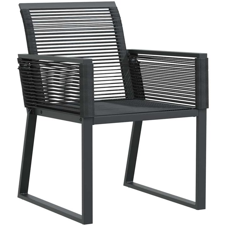 Trädgårdsdining set 9 pcs Svart vidaXL Large – bild 6