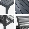 Trädgårdsdining set 9 pcs Svart vidaXL Large – miniatyr 9