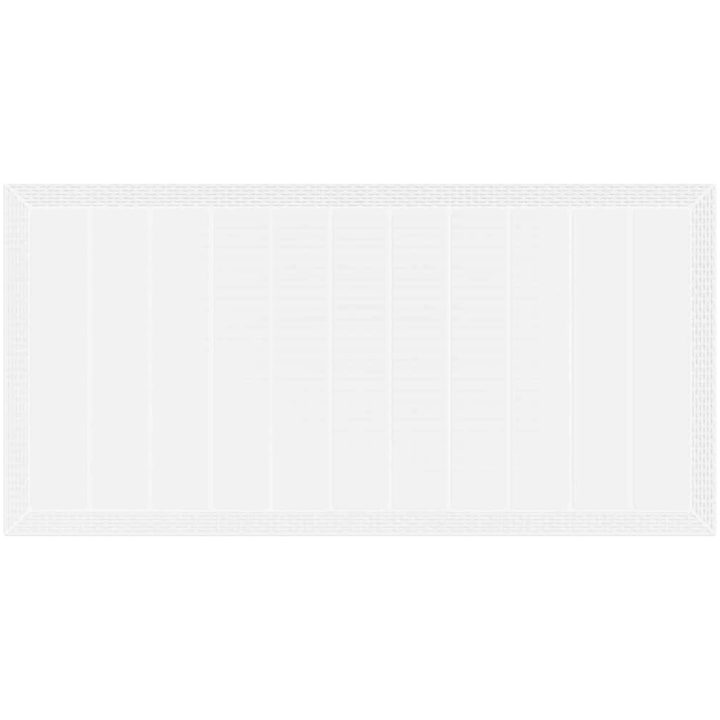 Trädgårdsdining Set 9 pcs Vit Konstrotting vidaXL 200 x 100 x 73 cm – bild 6
