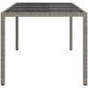 Trädgårdsdiningbord Grå Konstrotting vidaXL 190 x 90 x 75 cm – miniatyr 4