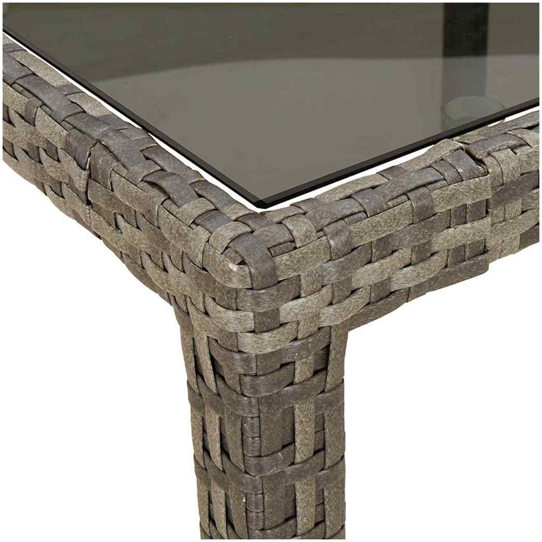 Trädgårdsdiningbord Grå Konstrotting vidaXL 190 x 90 x 75 cm – bild 6