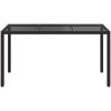 Trädgårdsdiningbord Svart Konstrotting vidaXL 150 x 90 x 75 cm – miniatyr 3