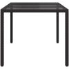 Trädgårdsdiningbord Svart Konstrotting vidaXL 150 x 90 x 75 cm – miniatyr 4