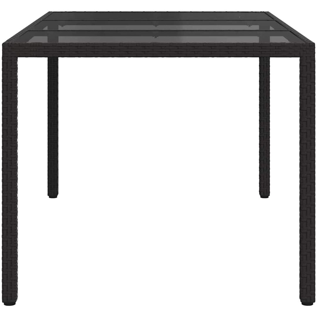 Trädgårdsdiningbord Svart Konstrotting vidaXL 150 x 90 x 75 cm – bild 4
