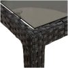 Trädgårdsdiningbord Svart Konstrotting vidaXL 150 x 90 x 75 cm – miniatyr 6