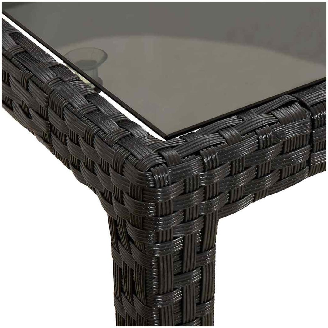 Trädgårdsdiningbord Svart Konstrotting vidaXL 150 x 90 x 75 cm – bild 6