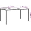 Trädgårdsdiningbord Svart Konstrotting vidaXL 150 x 90 x 75 cm – miniatyr 7