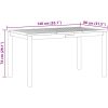 Trädgårdsdinksset 7 pcs Grå Metall, trä vidaXL 140 x 80 x 74 cm – miniatyr 11