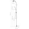 Trädgårdsdusch 215 cm aluminium vidaXL – miniatyr 10