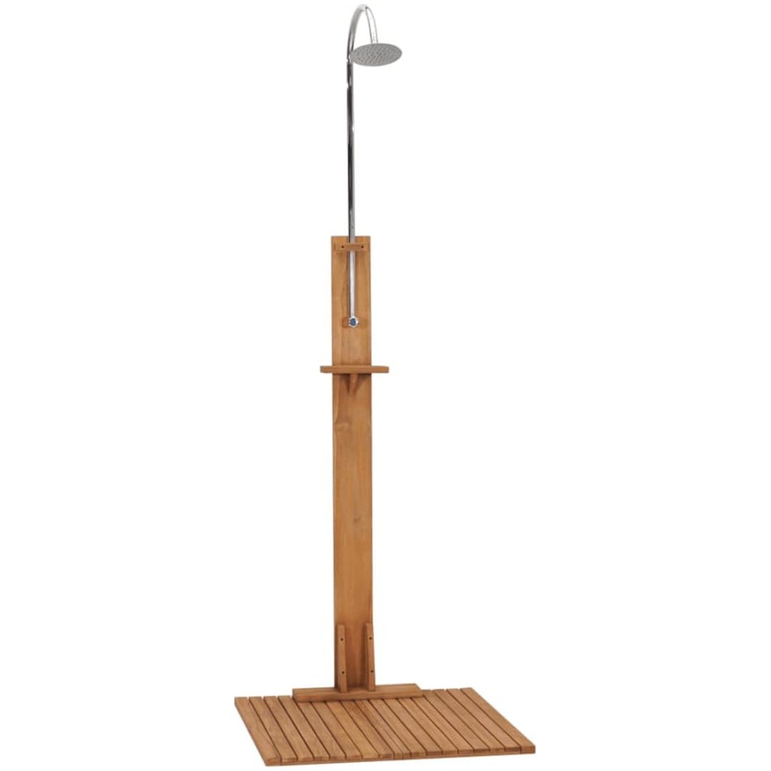 Trädgårdsdusch 75x75x210 cm massiv teak vidaXL – bild 2