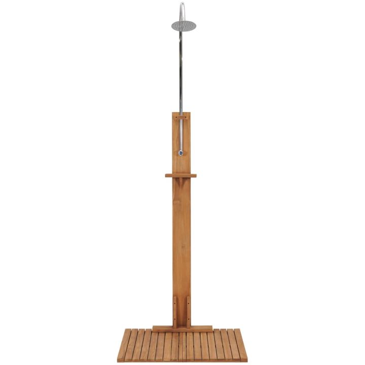 Trädgårdsdusch 75x75x210 cm massiv teak vidaXL – bild 5