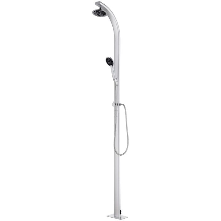 Trädgårdsdusch med brunt golv 220 cm aluminium vidaXL 110 x 62 x 5 cm – bild 3