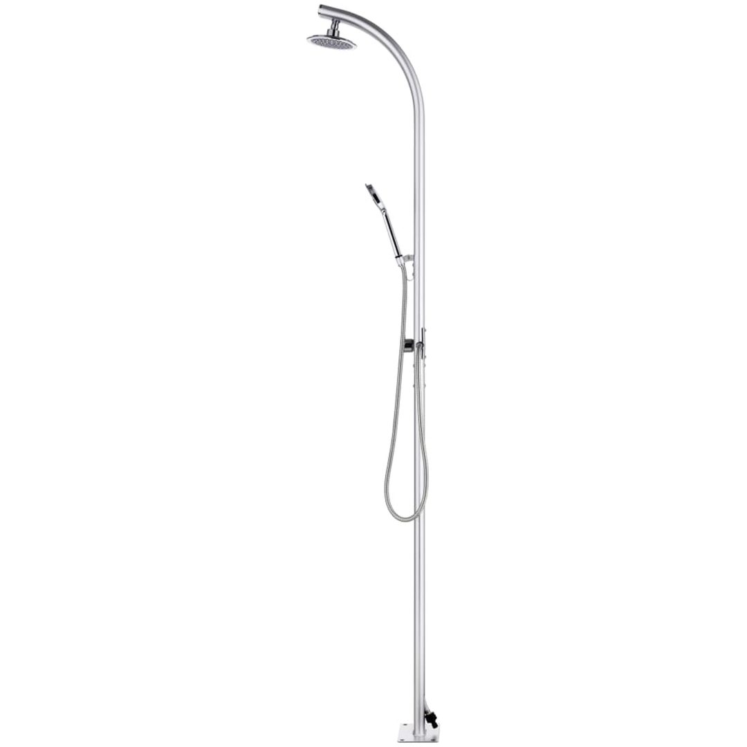 Trädgårdsdusch med brunt golv 220 cm aluminium vidaXL 110 x 62 x 5 cm – bild 4