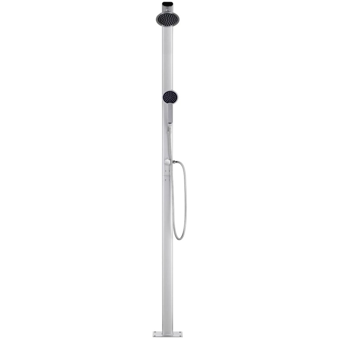 Trädgårdsdusch med brunt golv 220 cm aluminium vidaXL 110 x 62 x 5 cm – bild 5