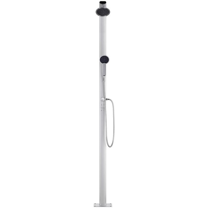 Trädgårdsdusch med brunt golv 220 cm aluminium vidaXL 110 x 62 x 5 cm – bild 5