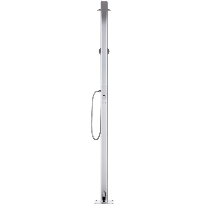 Trädgårdsdusch med brunt golv 220 cm aluminium vidaXL 110 x 62 x 5 cm – bild 6