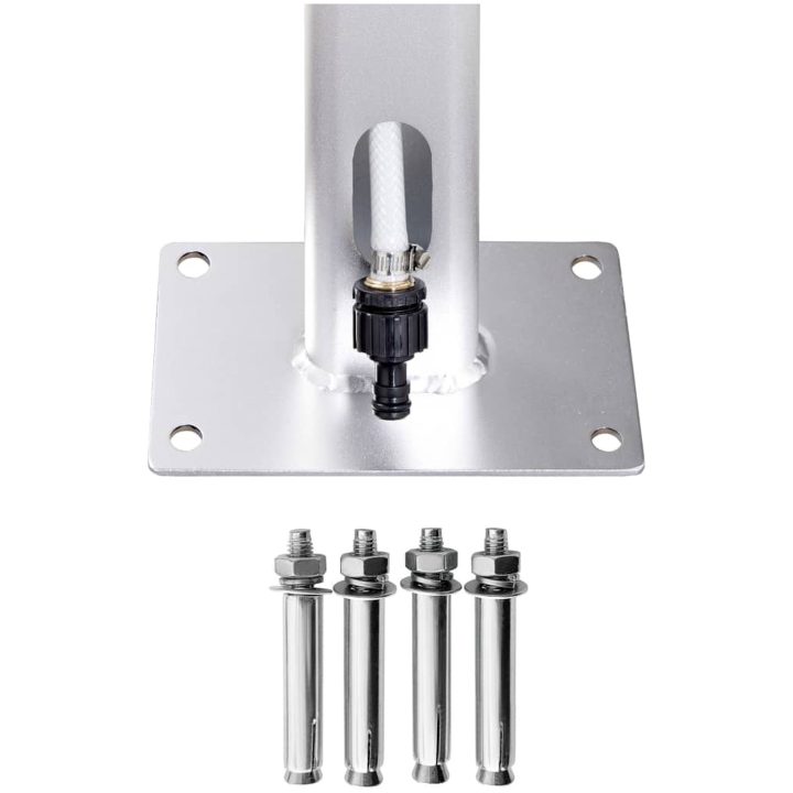 Trädgårdsdusch med brunt golv 220 cm aluminium vidaXL 110 x 62 x 5 cm – bild 7