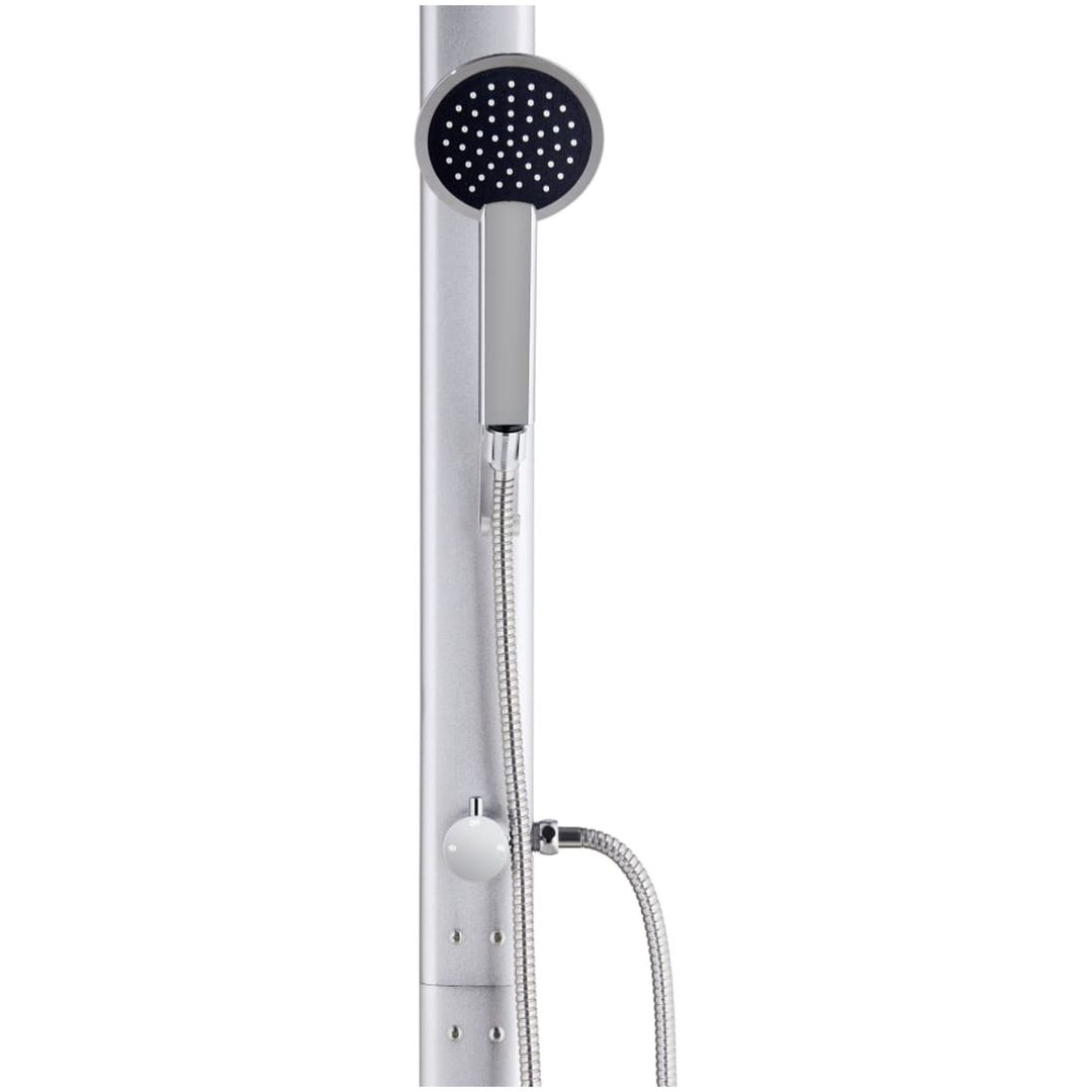 Trädgårdsdusch med brunt golv 220 cm aluminium vidaXL 110 x 62 x 5 cm – bild 8