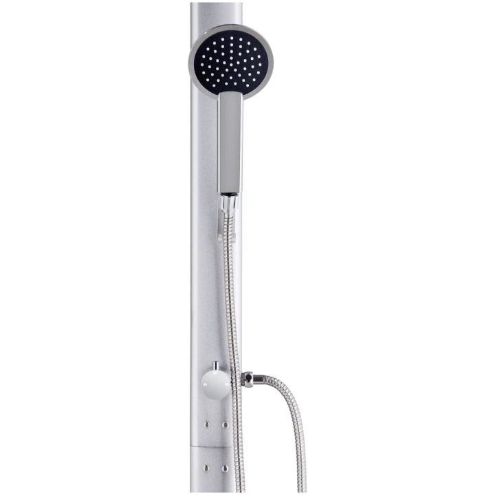 Trädgårdsdusch med brunt golv 220 cm aluminium vidaXL 110 x 62 x 5 cm – bild 8