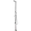 Trädgårdsdusch med brunt golv 225 cm rostfritt stål vidaXL 110 x 62 x 5 cm – miniatyr 3