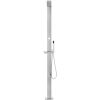 Trädgårdsdusch med brunt golv 225 cm rostfritt stål vidaXL 110 x 62 x 5 cm – miniatyr 4