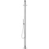 Trädgårdsdusch med brunt golv 230 cm rostfritt stål vidaXL 110 x 62 x 5 cm – miniatyr 6