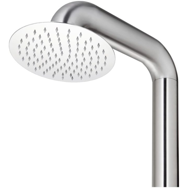 Trädgårdsdusch med brunt golv 230 cm rostfritt stål vidaXL 110 x 62 x 5 cm – bild 9