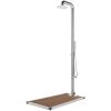 Trädgårdsdusch med brunt golv 230 cm rostfritt stål vidaXL 110 x 62 x 5 cm – miniatyr 1