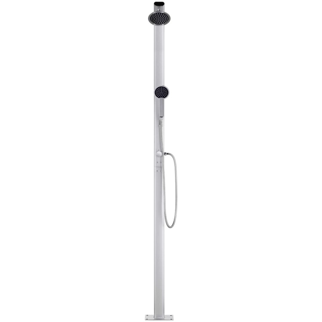 Trädgårdsdusch med grått golv 220 cm aluminium vidaXL 80 x 62 x 5 cm – bild 5