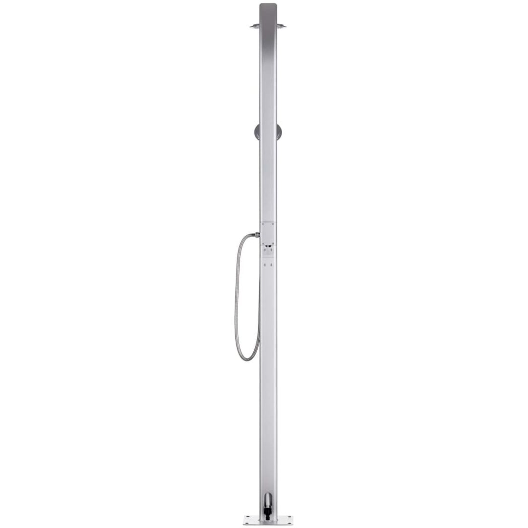 Trädgårdsdusch med grått golv 220 cm aluminium vidaXL 80 x 62 x 5 cm – bild 6