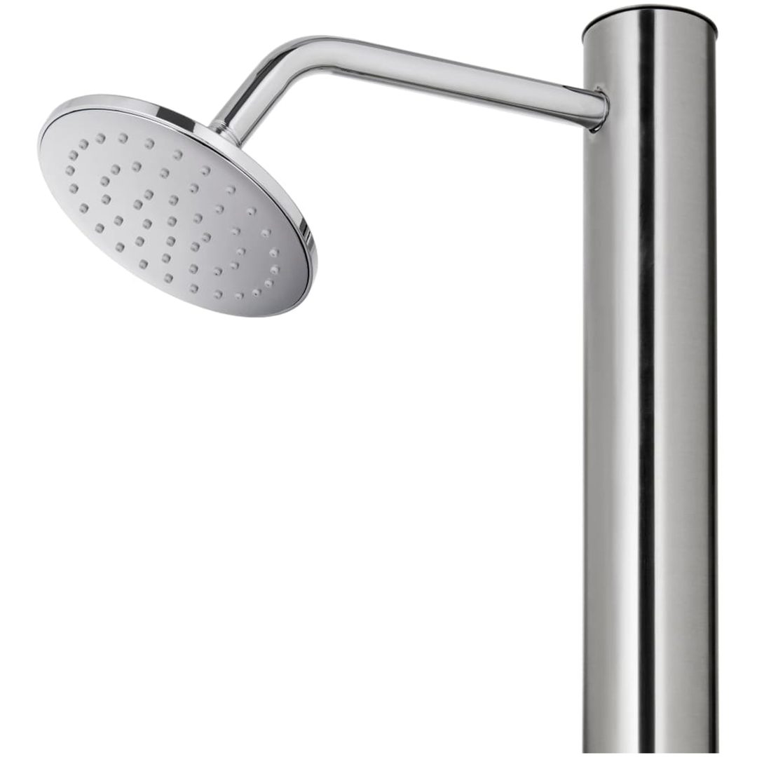Trädgårdsdusch med grått golv 220 cm rostfritt stål vidaXL 80 x 62 x 5 cm – bild 10