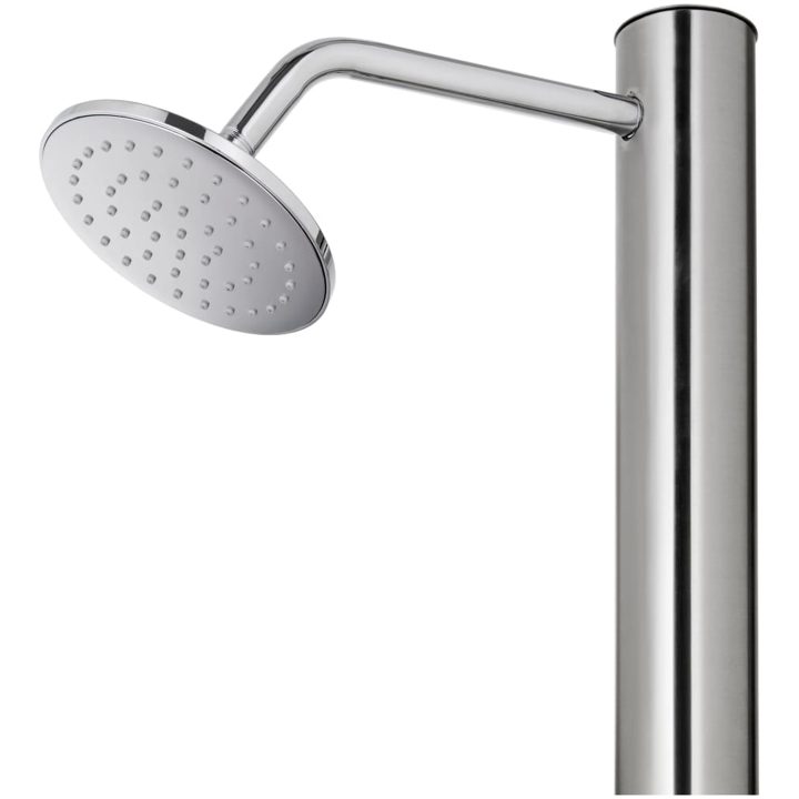 Trädgårdsdusch med grått golv 220 cm rostfritt stål vidaXL 80 x 62 x 5 cm – bild 10