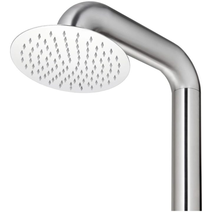 Trädgårdsdusch med grått golv 230 cm rostfritt stål vidaXL 80 x 62 x 5 cm – bild 9