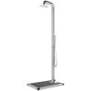 Trädgårdsdusch med grått golv 230 cm rostfritt stål vidaXL 80 x 62 x 5 cm – miniatyr 1