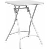 Trädgårdsfällbord Vit 55x55x73 cm Stål vidaXL Medium – miniatyr 2