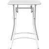 Trädgårdsfällbord Vit 55x55x73 cm Stål vidaXL Medium – miniatyr 4