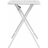 Trädgårdsfällbord Vit 55x55x73 cm Stål vidaXL Medium – miniatyr 5