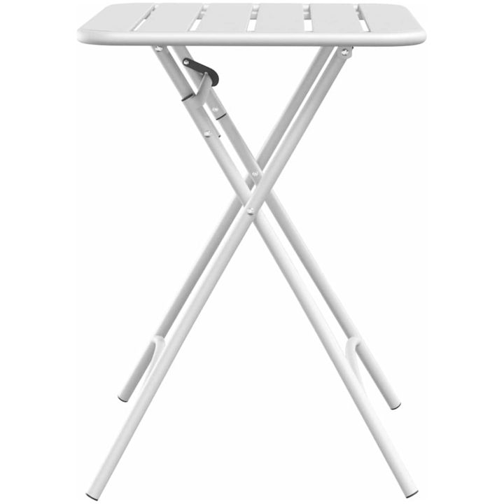 Trädgårdsfällbord Vit 55x55x73 cm Stål vidaXL Medium – bild 5